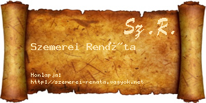 Szemerei Renáta névjegykártya
